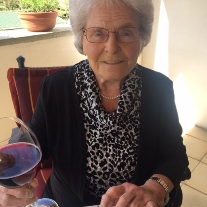 Maria Staab an ihrem 90. Geburtstag
